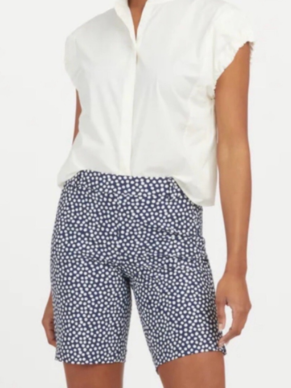 SPANX Navy Blue Polka Dot Women’s Sunshine Shorts